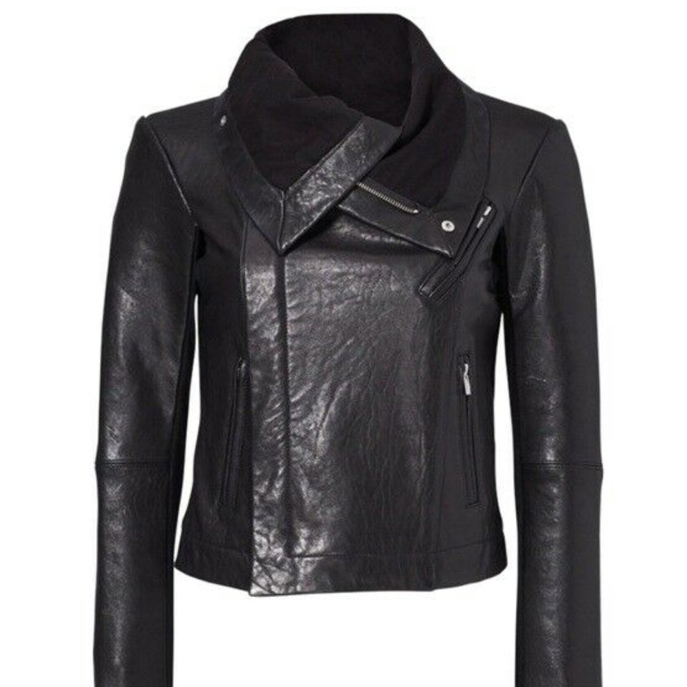 VEDA Max Classic Leather Cowl Neck Collar - M